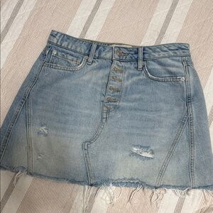 Free People Denim Mini Skirt